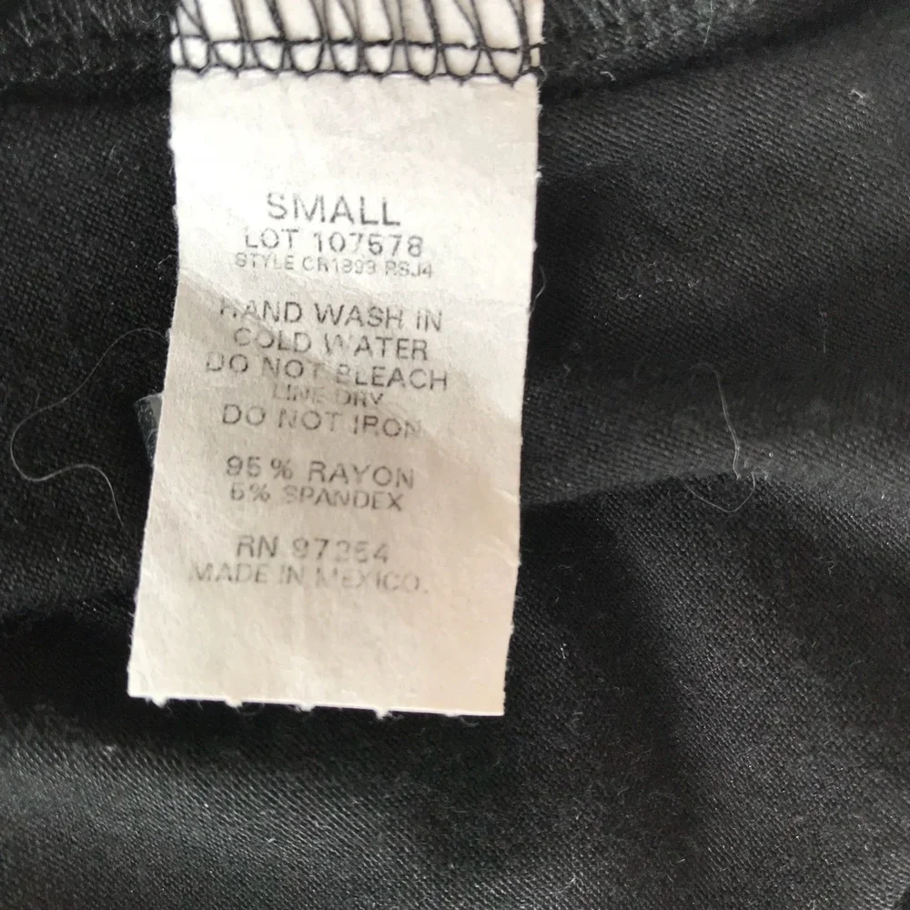 Black sleeveless tank dress scoopneck bloused bodice fitted wide waistband Sz S